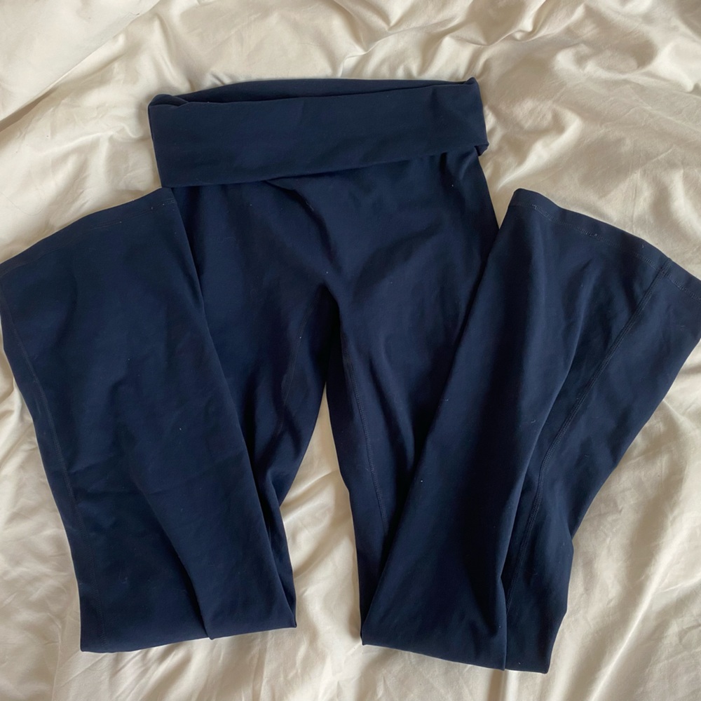 Garage navy fold over legging